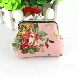 Flower Print Coin Purse